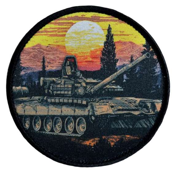 Нашивка, патч "Т-80" тактическая с липучкой.