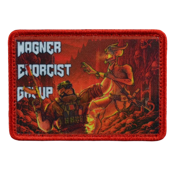 Нашивка, патч "Wagner Exorcist Group 2.0" тактическая с липучкой.