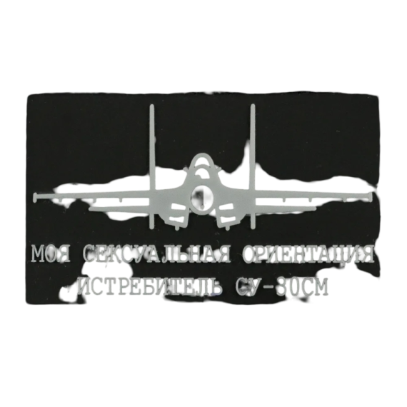 Нашивка, патч "Моя сексуальная ориентация истребитель СУ-30СМ", ПВХ тактическая с липучкой.