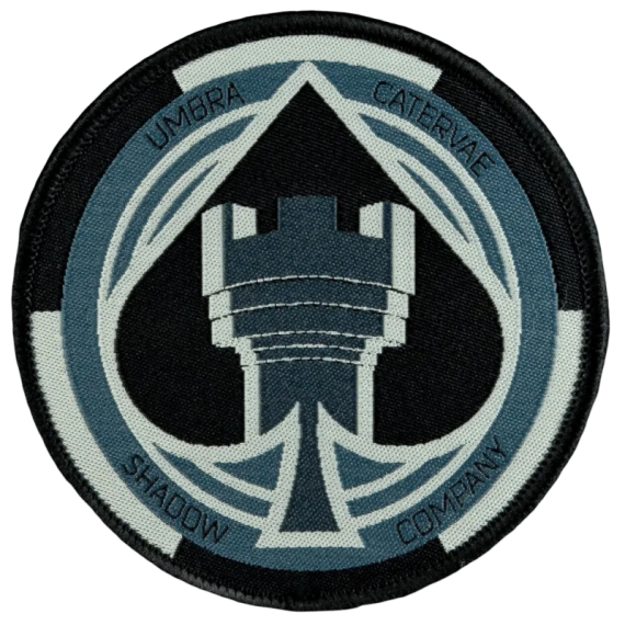 Нашивка, патч "UMBRA CATERVAE - SHADOW COMPANY" тактическая с липучкой.