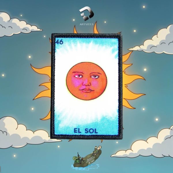 Нашивка, патч "Карта мексиканской лотери солнце