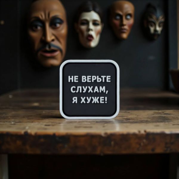 Патч ПВХ «Не верьте слухам, я хуже!»