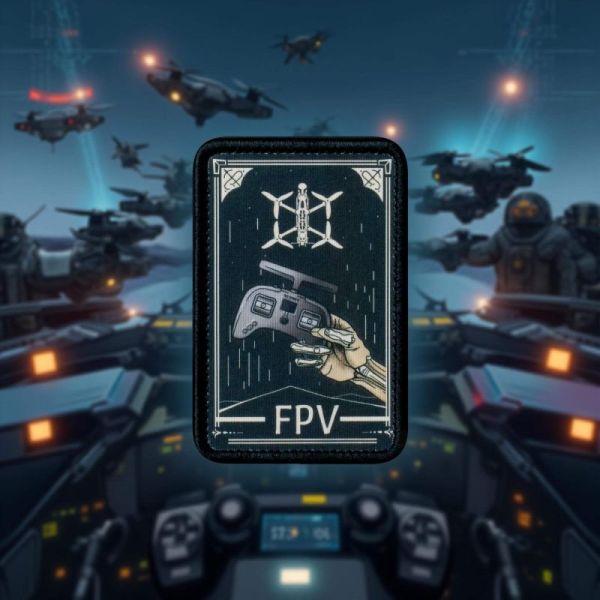 Нашивка, патч "FPV" тактическая с липучкой